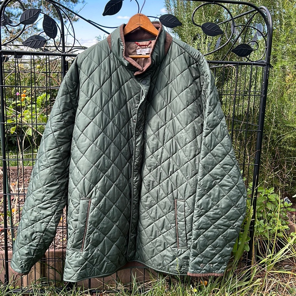 Peter Millar dark green Quilted full zip XXL Jacket